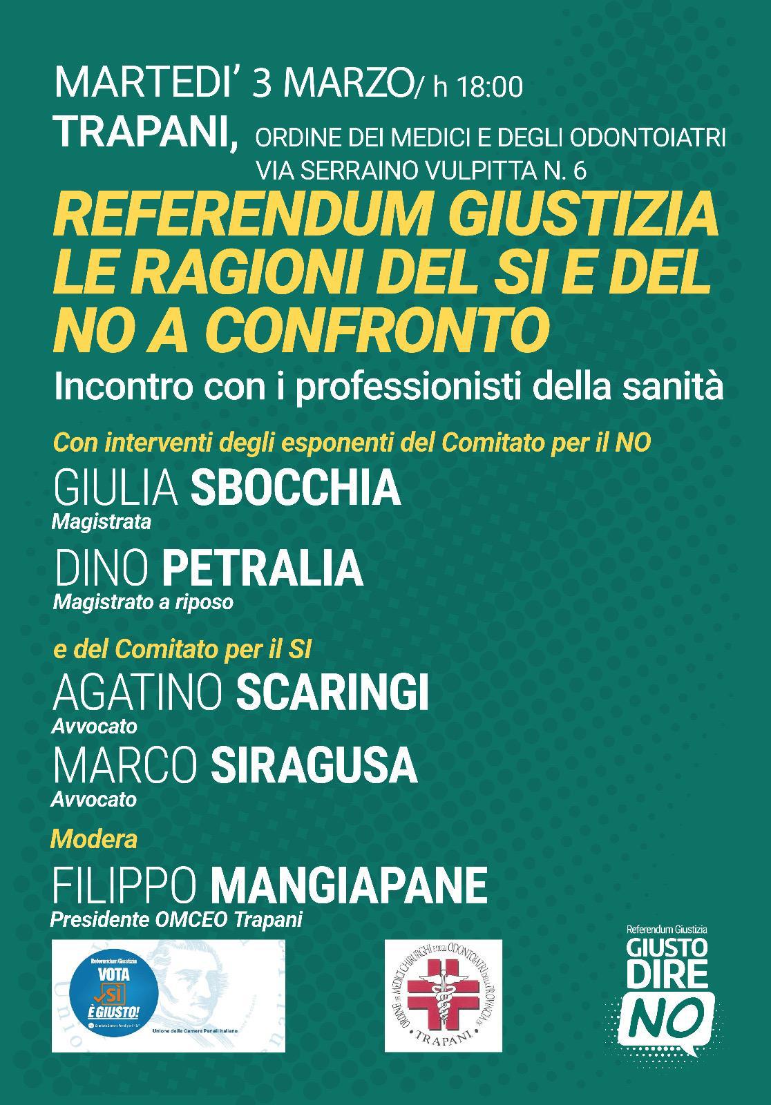 Clicca per accedere all'articolo REFERENDUM GIUSTIZIA - LE RAGIONI DEL SI E DEL NO A CONFRONTO