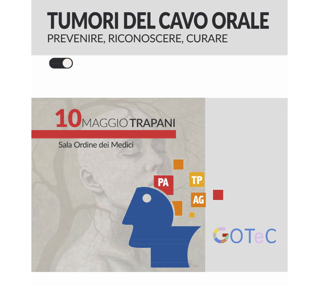 Clicca per accedere all'articolo Evento formativo ECM - Tumori del cavo orale